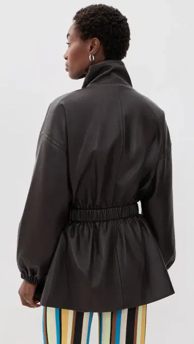 SIMONMILLER Yara Faux Leather Jacket Dark Choco Brown | Thumbnail 3 SIMONMILLER Yara Faux Leather Jacket Dark Choco Brown | Thumbnail 3