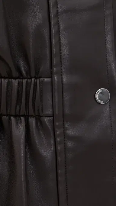 SIMONMILLER Yara Faux Leather Jacket Dark Choco Brown | Thumbnail 6 SIMONMILLER Yara Faux Leather Jacket Dark Choco Brown | Thumbnail 6