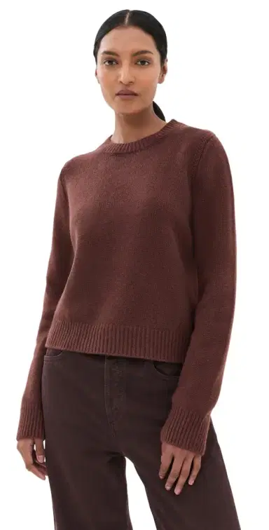 Sablyn Noa hrunken Cashmere Crew Sweater Cinnabar | Thumbnail 1 Sablyn Noa hrunken Cashmere Crew Sweater Cinnabar | Thumbnail 1