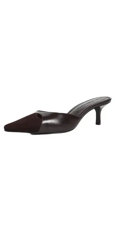 Black Suede Studio Rue 50 Heels Hot Fudge Leather/Suede | Thumbnail 1 Black Suede Studio Rue 50 Heels Hot Fudge Leather/Suede | Thumbnail 1