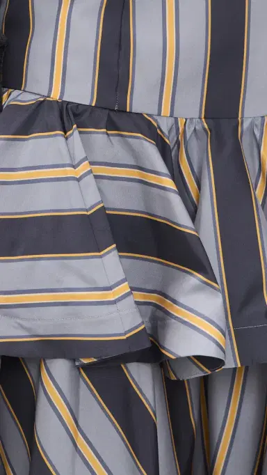 Zimmermann Valiant Peplum Midi Skirt Navy Stripe | Thumbnail 6 Zimmermann Valiant Peplum Midi Skirt Navy Stripe | Thumbnail 6