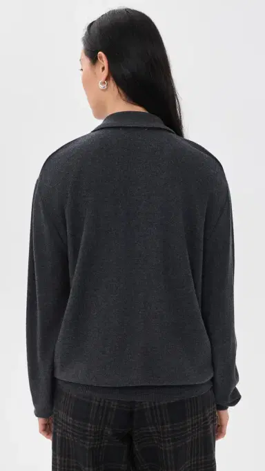 Source Unknown Fabbie Merino Wool Layered Cardigan Charcoal S | Thumbnail 3 Source Unknown Fabbie Merino Wool Layered Cardigan Charcoal S | Thumbnail 3