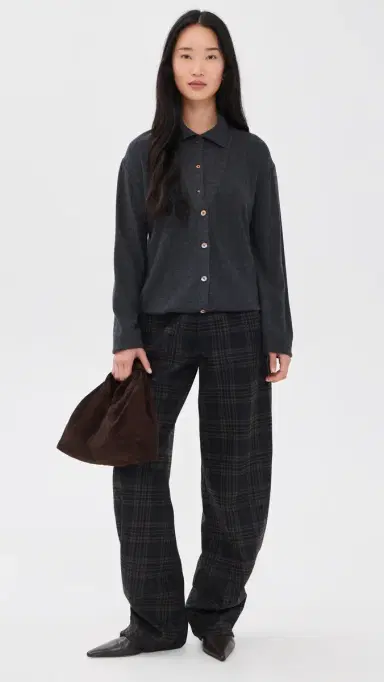 Source Unknown Fabbie Merino Wool Layered Cardigan Charcoal S | Thumbnail 5 Source Unknown Fabbie Merino Wool Layered Cardigan Charcoal S | Thumbnail 5