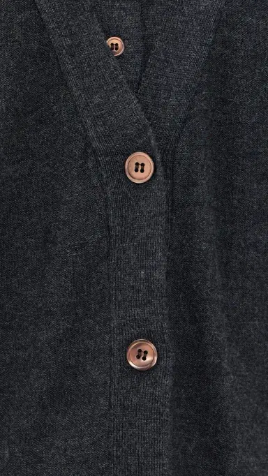 Source Unknown Fabbie Merino Wool Layered Cardigan Charcoal S | Thumbnail 6 Source Unknown Fabbie Merino Wool Layered Cardigan Charcoal S | Thumbnail 6