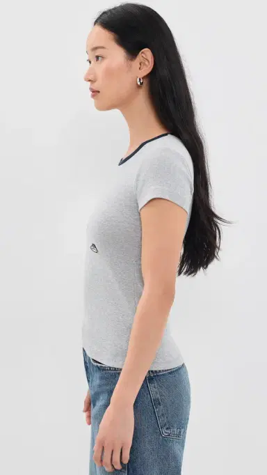 Hommegirls x Fruit of The oom Ringer Tee Heather Grey | Thumbnail 4 Hommegirls x Fruit of The oom Ringer Tee Heather Grey | Thumbnail 4