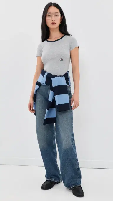 Hommegirls x Fruit of The oom Ringer Tee Heather Grey | Thumbnail 5 Hommegirls x Fruit of The oom Ringer Tee Heather Grey | Thumbnail 5