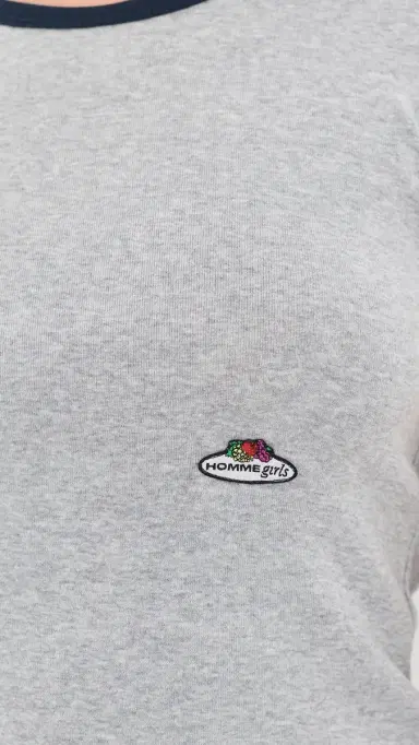 Hommegirls x Fruit of The oom Ringer Tee Heather Grey | Thumbnail 6 Hommegirls x Fruit of The oom Ringer Tee Heather Grey | Thumbnail 6