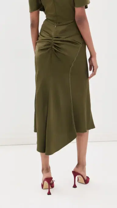 Victoria Beckham Bela Skirt Marsh Green | Thumbnail 3 Victoria Beckham Bela Skirt Marsh Green | Thumbnail 3