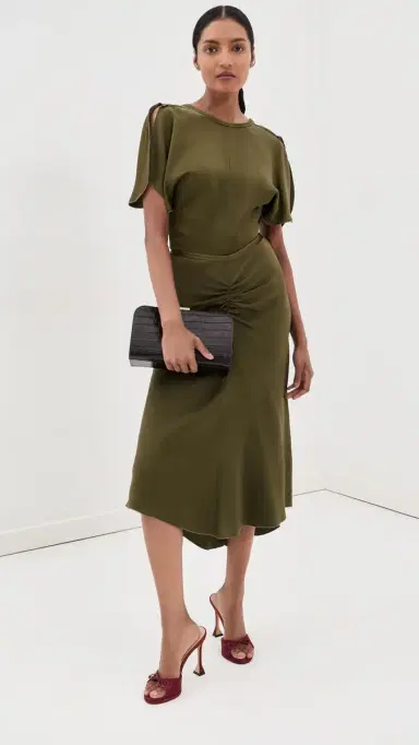 Victoria Beckham Bela Skirt Marsh Green | Thumbnail 5 Victoria Beckham Bela Skirt Marsh Green | Thumbnail 5