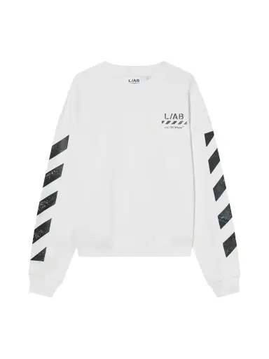 Off-White L/AB Diagonal Crewneck Sweatshirt | Thumbnail 1 Off-White L/AB Diagonal Crewneck Sweatshirt | Thumbnail 1