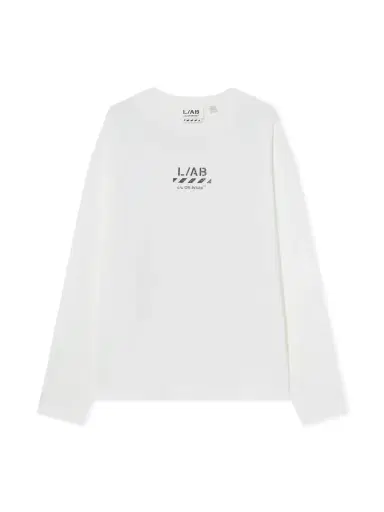 Off-White L/AB Diagonal Long-Sleeve T-Shirt | Thumbnail 1 Off-White L/AB Diagonal Long-Sleeve T-Shirt | Thumbnail 1