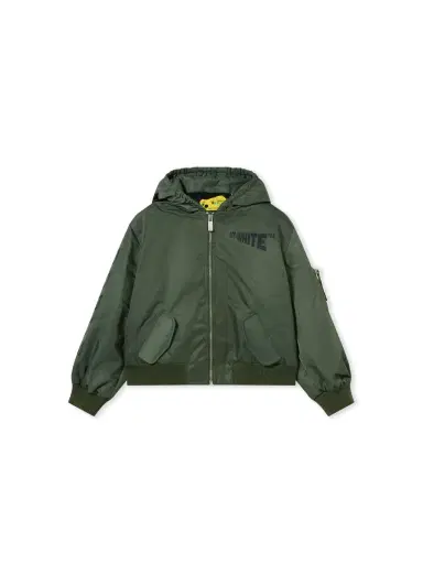 Off-White Logo Diagonal Hooded Bomber Jacket | Thumbnail 2 Off-White Logo Diagonal Hooded Bomber Jacket | Thumbnail 2