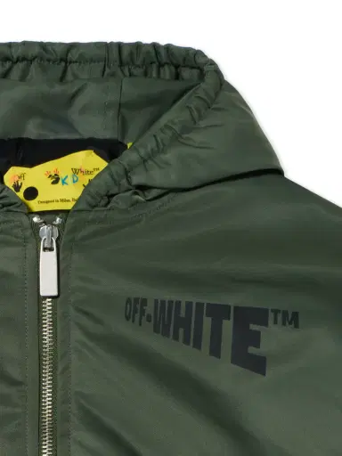 Off-White Logo Diagonal Hooded Bomber Jacket | Thumbnail 3 Off-White Logo Diagonal Hooded Bomber Jacket | Thumbnail 3