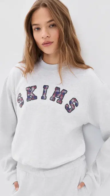 Skims Classic Crew Neck hg Arched Skims Plaid | Thumbnail 2 Skims Classic Crew Neck hg Arched Skims Plaid | Thumbnail 2
