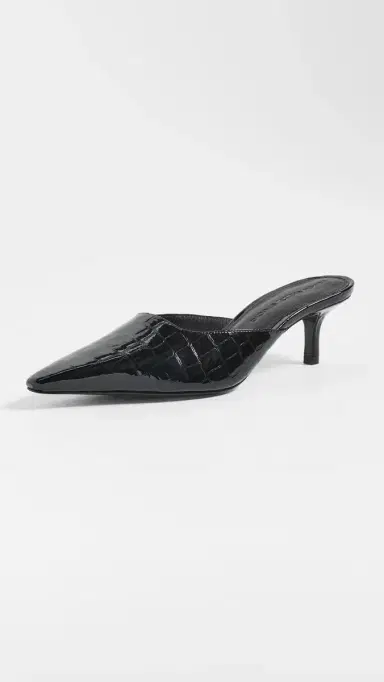 Black Suede Studio Riley 50 Heels BLACK CROC PATENT LEATHER | Thumbnail 2 Black Suede Studio Riley 50 Heels BLACK CROC PATENT LEATHER | Thumbnail 2