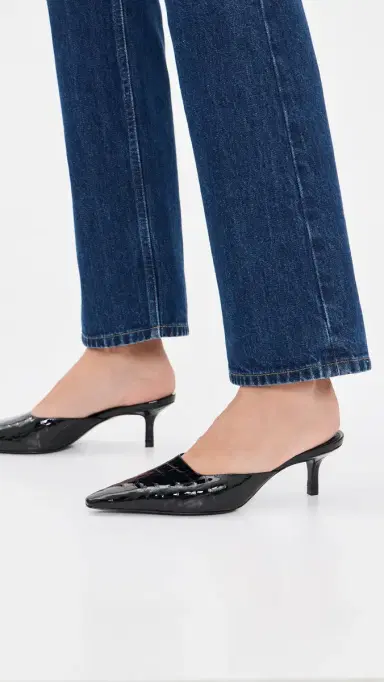 Black Suede Studio Riley 50 Heels BLACK CROC PATENT LEATHER | Thumbnail 3 Black Suede Studio Riley 50 Heels BLACK CROC PATENT LEATHER | Thumbnail 3