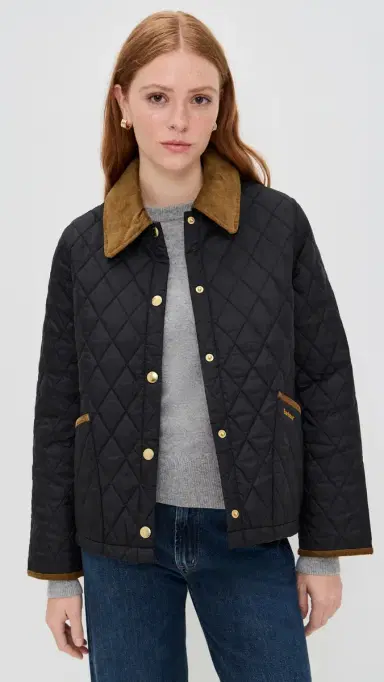Barbour Icons Cropped Liddesdale Quilted Jacket Black/Classic | Thumbnail 2 Barbour Icons Cropped Liddesdale Quilted Jacket Black/Classic | Thumbnail 2