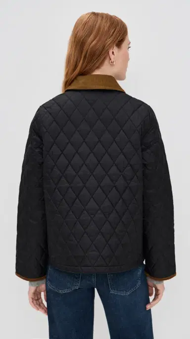 Barbour Icons Cropped Liddesdale Quilted Jacket Black/Classic | Thumbnail 3 Barbour Icons Cropped Liddesdale Quilted Jacket Black/Classic | Thumbnail 3