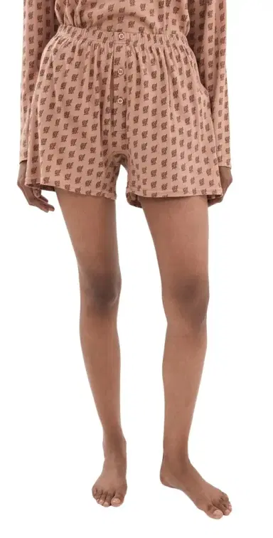 The Great. The Jersey Boxer Shorts Rose Print | Thumbnail 1 The Great. The Jersey Boxer Shorts Rose Print | Thumbnail 1