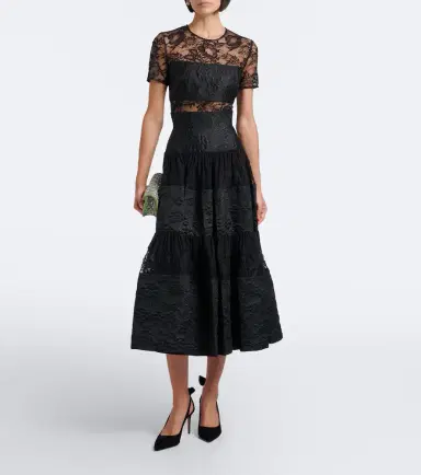 Elie Saab Lace midi dress | Thumbnail 5 Elie Saab Lace midi dress | Thumbnail 5