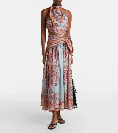 Zimmermann Aster printed silk crop top | Thumbnail 4 Zimmermann Aster printed silk crop top | Thumbnail 4