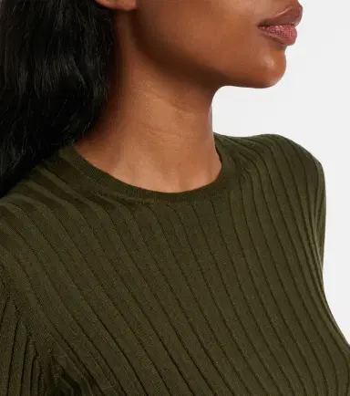 Saint Laurent Lace-trimmed wool, cashmere, and silk top | Thumbnail 3 Saint Laurent Lace-trimmed wool, cashmere, and silk top | Thumbnail 3