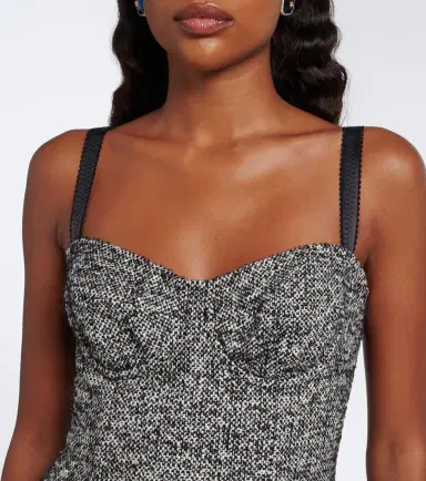 Dolce & Gabbana Wool and silk-blend tweed midi dress | Thumbnail 4 Dolce & Gabbana Wool and silk-blend tweed midi dress | Thumbnail 4