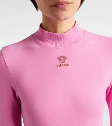 Versace Logo cotton-blend jersey bodysuit | Thumbnail 5 Versace Logo cotton-blend jersey bodysuit | Thumbnail 5