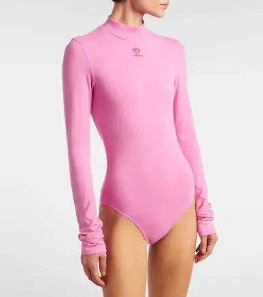 Versace Logo cotton-blend jersey bodysuit | Thumbnail 6 Versace Logo cotton-blend jersey bodysuit | Thumbnail 6