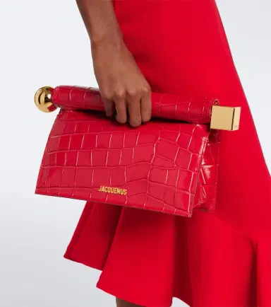 Jacquemus Rond Carré Small croc-effect leather clutch | Thumbnail 6 Jacquemus Rond Carré Small croc-effect leather clutch | Thumbnail 6