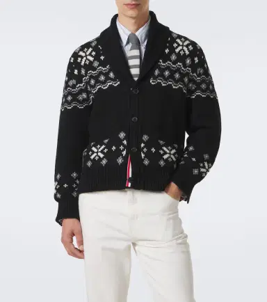 Thom Browne Fair Isle intarsia cashmere cardigan | Thumbnail 3 Thom Browne Fair Isle intarsia cashmere cardigan | Thumbnail 3