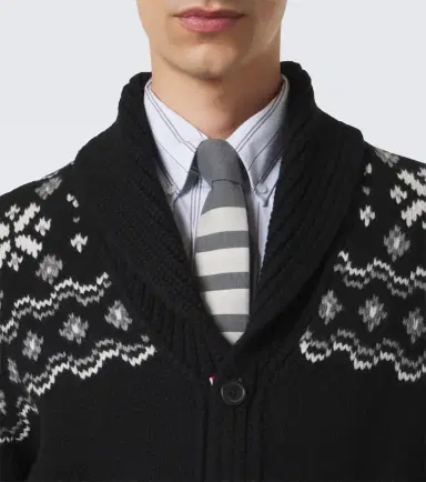 Thom Browne Fair Isle intarsia cashmere cardigan | Thumbnail 4 Thom Browne Fair Isle intarsia cashmere cardigan | Thumbnail 4
