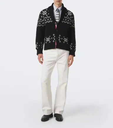 Thom Browne Fair Isle intarsia cashmere cardigan | Thumbnail 7 Thom Browne Fair Isle intarsia cashmere cardigan | Thumbnail 7