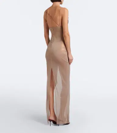 Nensi Dojaka Sheer tulle maxi dress | Thumbnail 6 Nensi Dojaka Sheer tulle maxi dress | Thumbnail 6