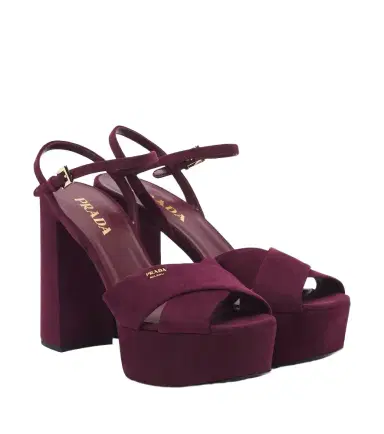 Prada Suede platform sandals | Thumbnail 1 Prada Suede platform sandals | Thumbnail 1