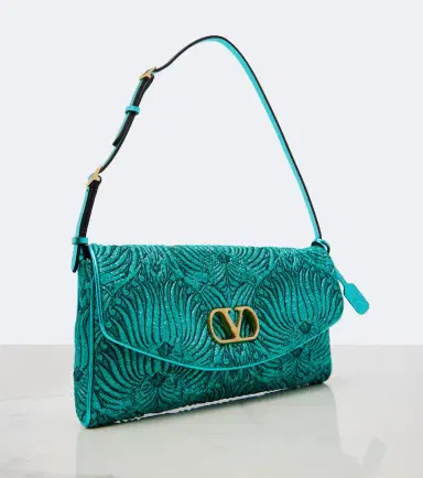 Valentino Garavani DeVain Small cloqué jacquard shoulder bag | Thumbnail 2 Valentino Garavani DeVain Small cloqué jacquard shoulder bag | Thumbnail 2