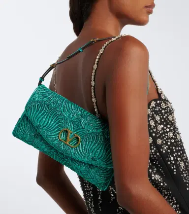Valentino Garavani DeVain Small cloqué jacquard shoulder bag | Thumbnail 5 Valentino Garavani DeVain Small cloqué jacquard shoulder bag | Thumbnail 5