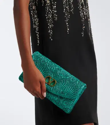 Valentino Garavani DeVain Small cloqué jacquard shoulder bag | Thumbnail 6 Valentino Garavani DeVain Small cloqué jacquard shoulder bag | Thumbnail 6