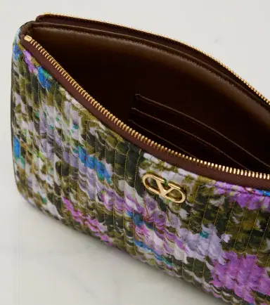 Valentino Garavani VLogo floral jacquard pouch | Thumbnail 2 Valentino Garavani VLogo floral jacquard pouch | Thumbnail 2