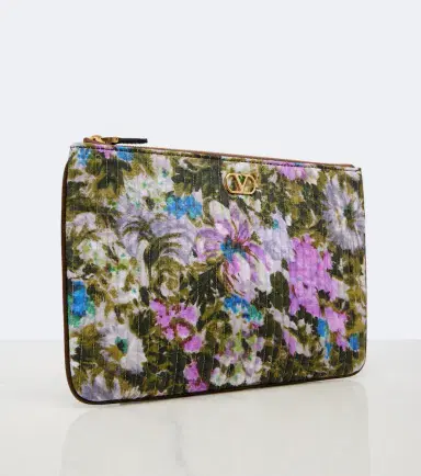 Valentino Garavani VLogo floral jacquard pouch | Thumbnail 3 Valentino Garavani VLogo floral jacquard pouch | Thumbnail 3