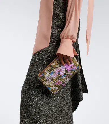 Valentino Garavani VLogo floral jacquard pouch | Thumbnail 5 Valentino Garavani VLogo floral jacquard pouch | Thumbnail 5
