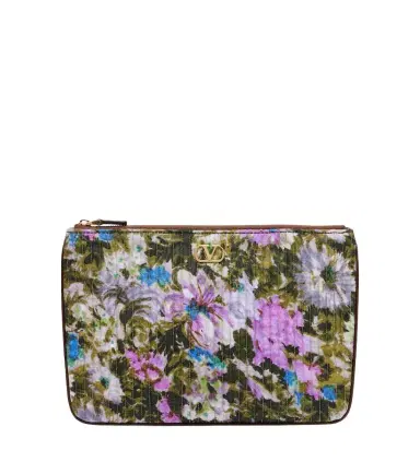 Valentino Garavani VLogo floral jacquard pouch | Thumbnail 1 Valentino Garavani VLogo floral jacquard pouch | Thumbnail 1
