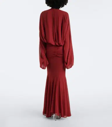 DE LA VALI Eulalia gathered chiffon maxi dress | Thumbnail 2 DE LA VALI Eulalia gathered chiffon maxi dress | Thumbnail 2