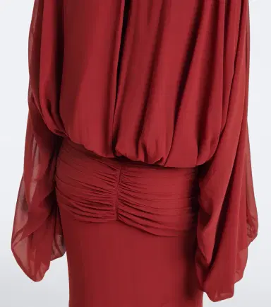 DE LA VALI Eulalia gathered chiffon maxi dress | Thumbnail 4 DE LA VALI Eulalia gathered chiffon maxi dress | Thumbnail 4