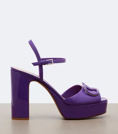 Valentino Garavani VLogo patent leather platform sandals | Thumbnail 4 Valentino Garavani VLogo patent leather platform sandals | Thumbnail 4
