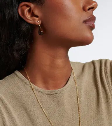 TOTEME Tiger's Eye Swarovski-embellished drop earrings | Thumbnail 6 TOTEME Tiger's Eye Swarovski-embellished drop earrings | Thumbnail 6