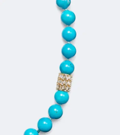 Suzanne Kalan 18kt gold necklace with turquoise and diamonds | Thumbnail 5 Suzanne Kalan 18kt gold necklace with turquoise and diamonds | Thumbnail 5