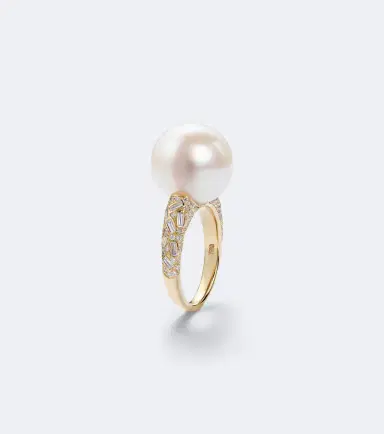 Suzanne Kalan 18kt gold ring with pearl and diamonds | Thumbnail 4 Suzanne Kalan 18kt gold ring with pearl and diamonds | Thumbnail 4