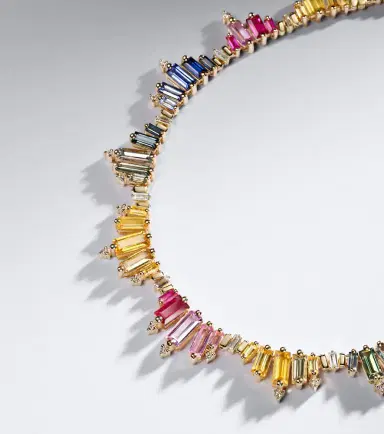 Suzanne Kalan 18kt gold necklace with sapphires and diamonds | Thumbnail 6 Suzanne Kalan 18kt gold necklace with sapphires and diamonds | Thumbnail 6