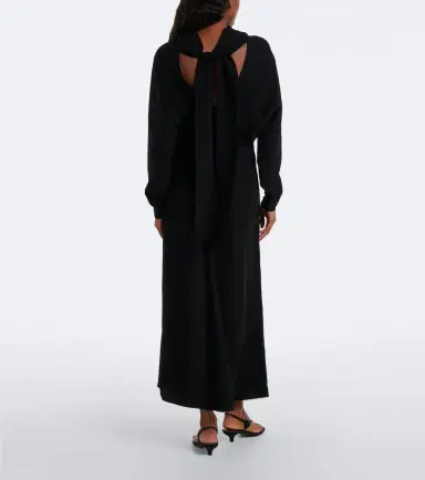 TOTEME Draped turtleneck cady midi dress | Thumbnail 2 TOTEME Draped turtleneck cady midi dress | Thumbnail 2